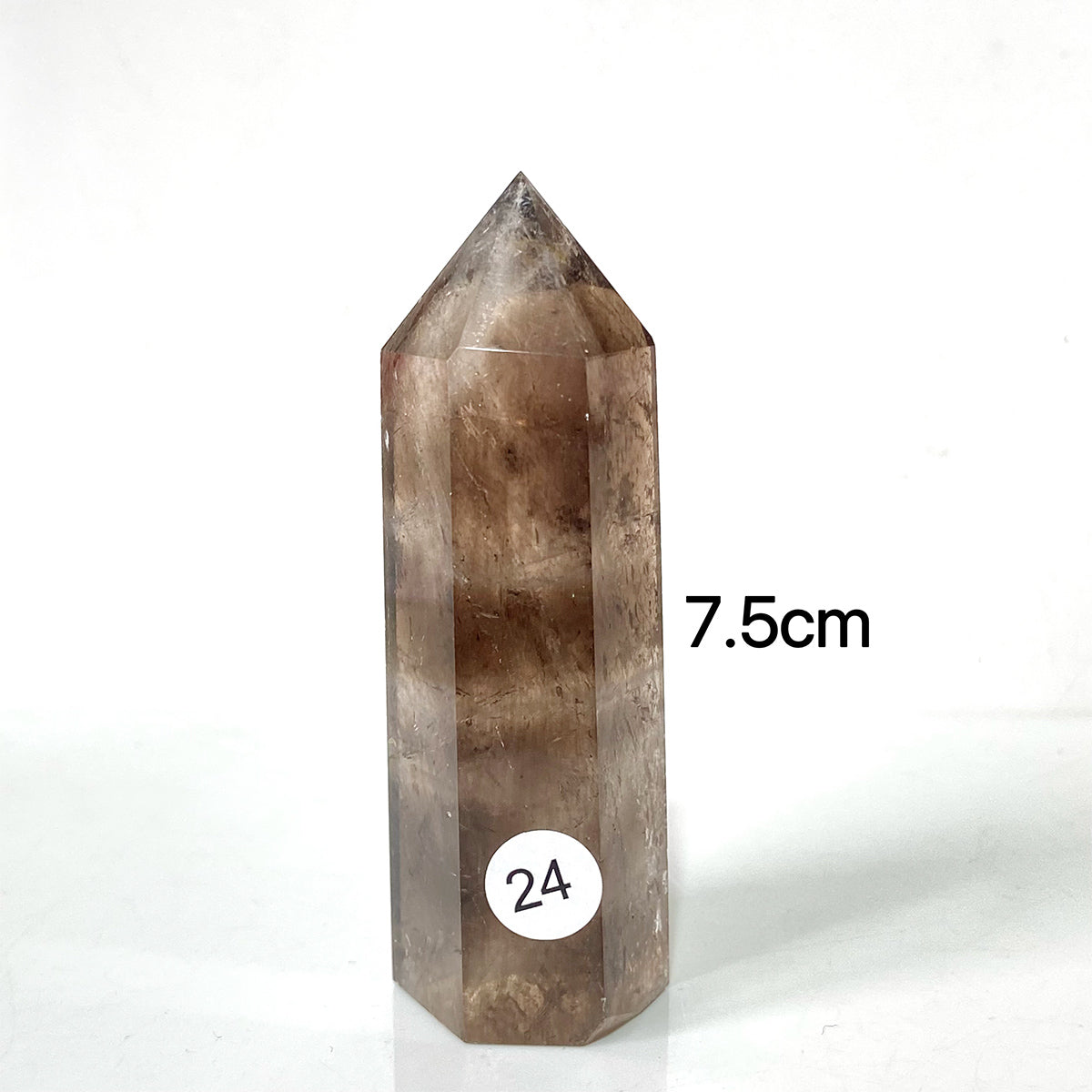 Natural Smokey Quartz Dark Color Crystal Tower