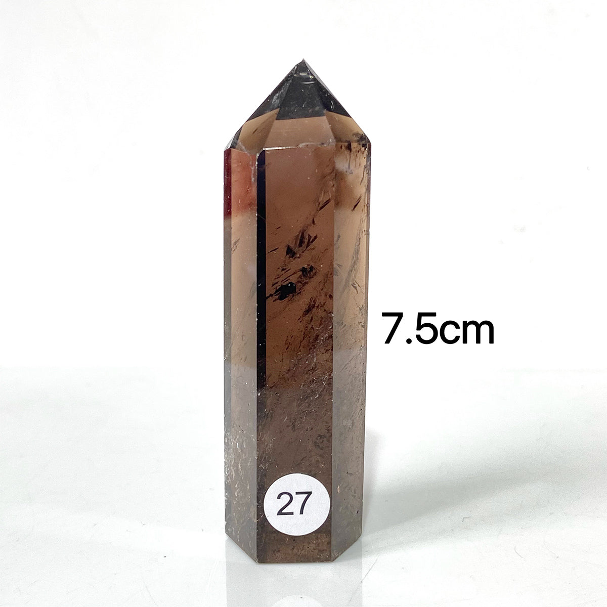 Natural Smokey Quartz Dark Color Crystal Tower