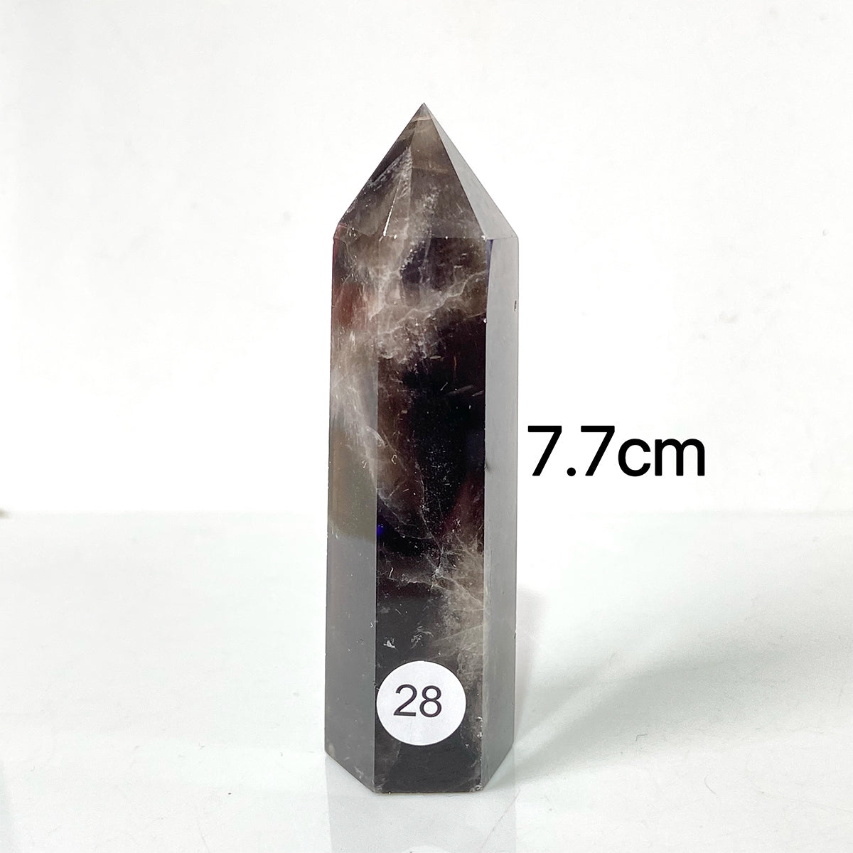 Natural Smokey Quartz Dark Color Crystal Tower