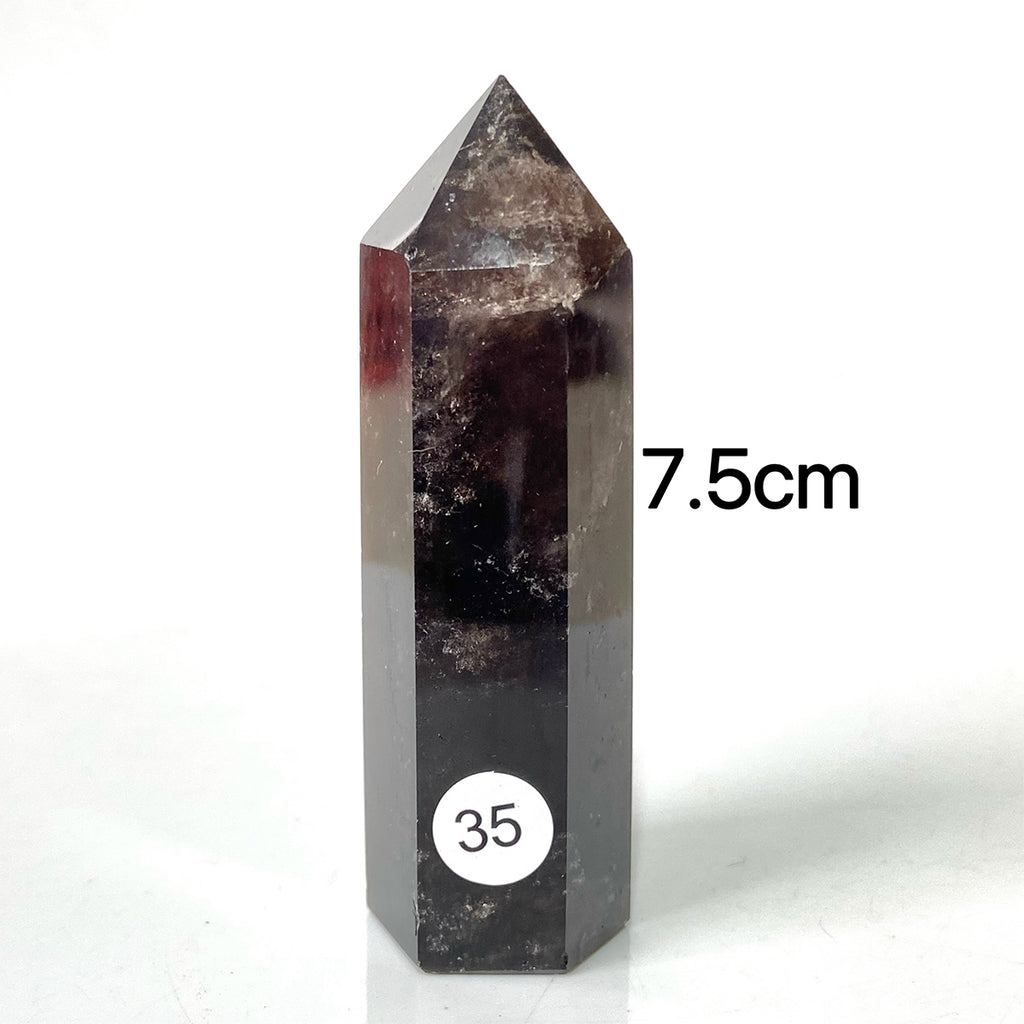 Natural Smokey Quartz Dark Color Crystal Tower