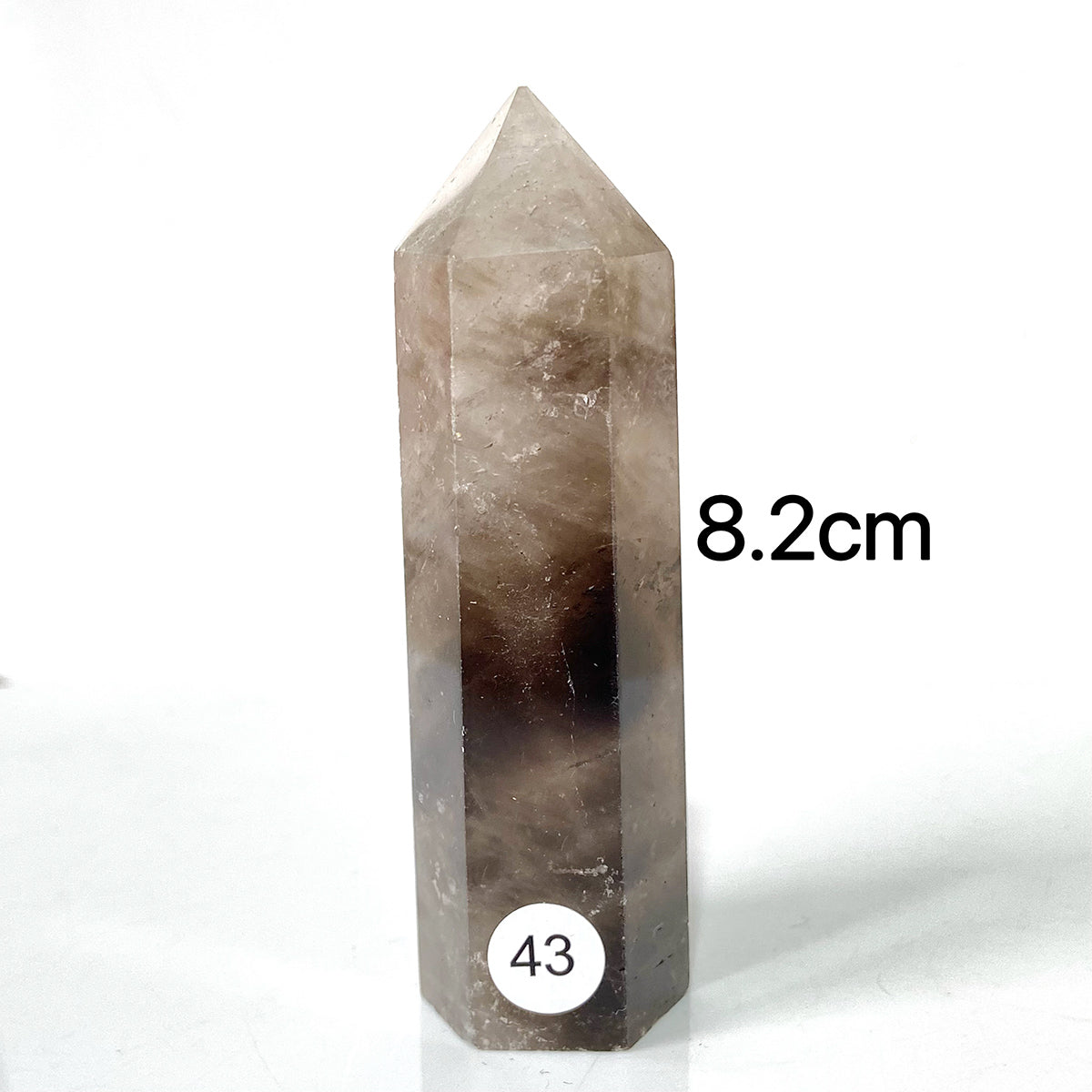 Natural Smokey Quartz Dark Color Crystal Tower