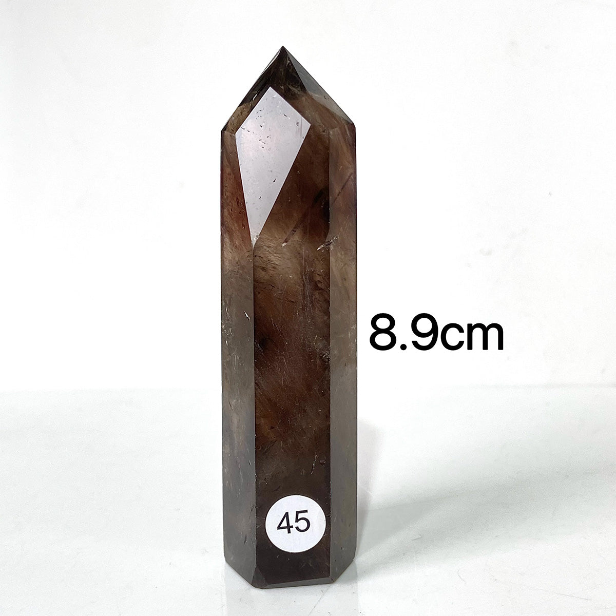Natural Smokey Quartz Dark Color Crystal Tower