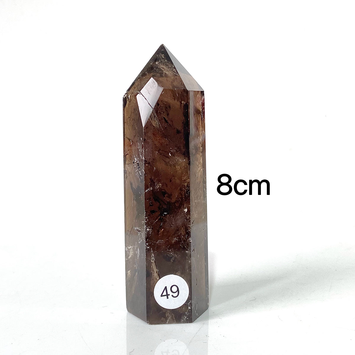 Natural Smokey Quartz Dark Color Crystal Tower