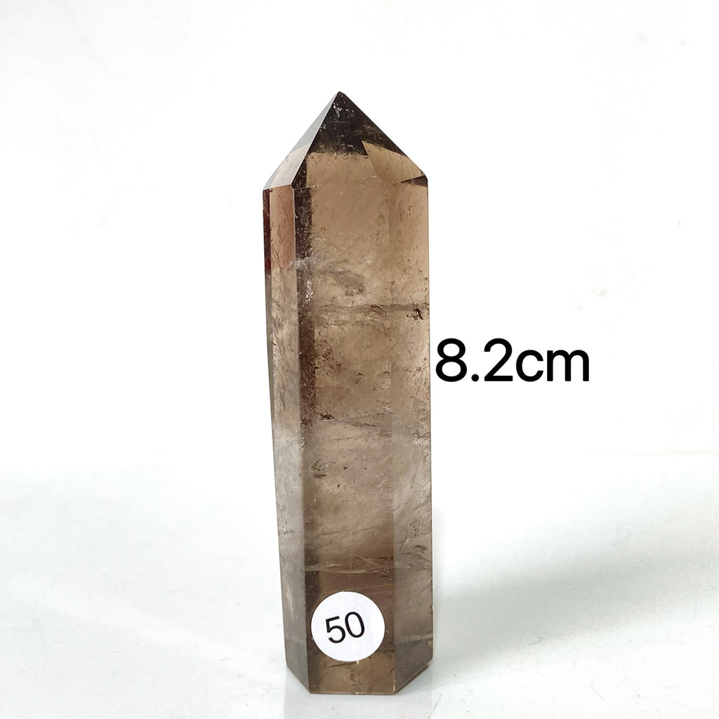 Natural Smokey Quartz Dark Color Crystal Tower