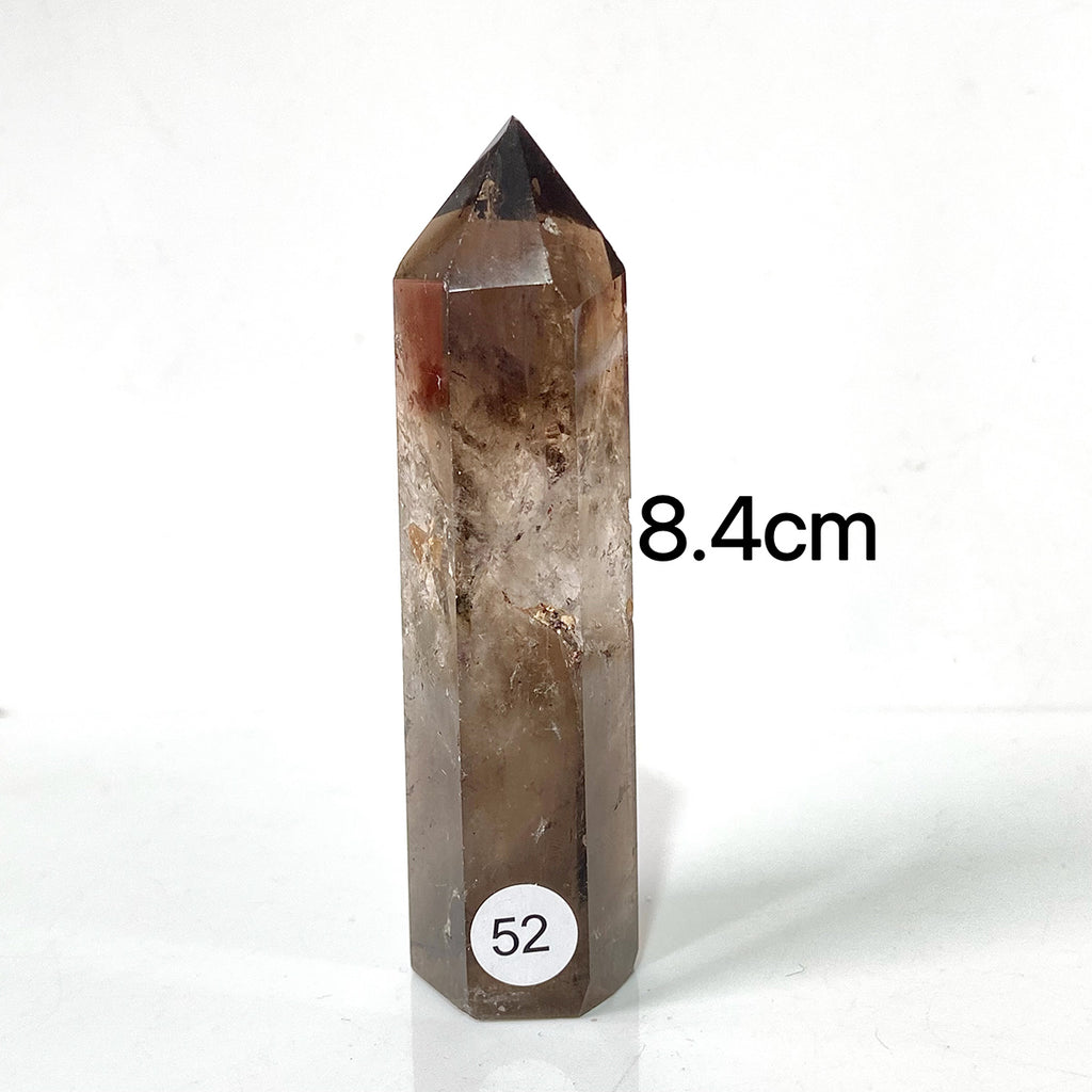 Natural Smokey Quartz Dark Color Crystal Tower