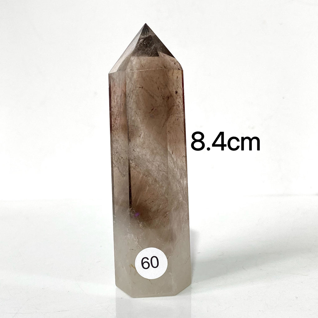 Natural Smokey Quartz Dark Color Crystal Tower