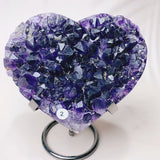 Natural Middle-Sized Amethyst Crystal Cluster Love Herart
