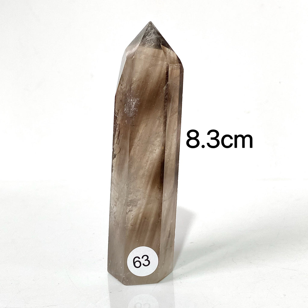 Natural Smokey Quartz Dark Color Crystal Tower