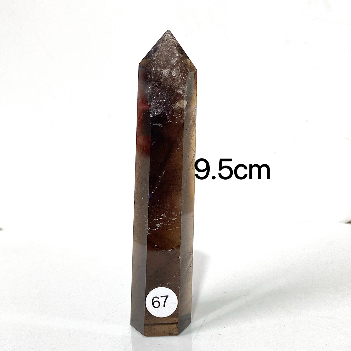 Natural Smokey Quartz Dark Color Crystal Tower