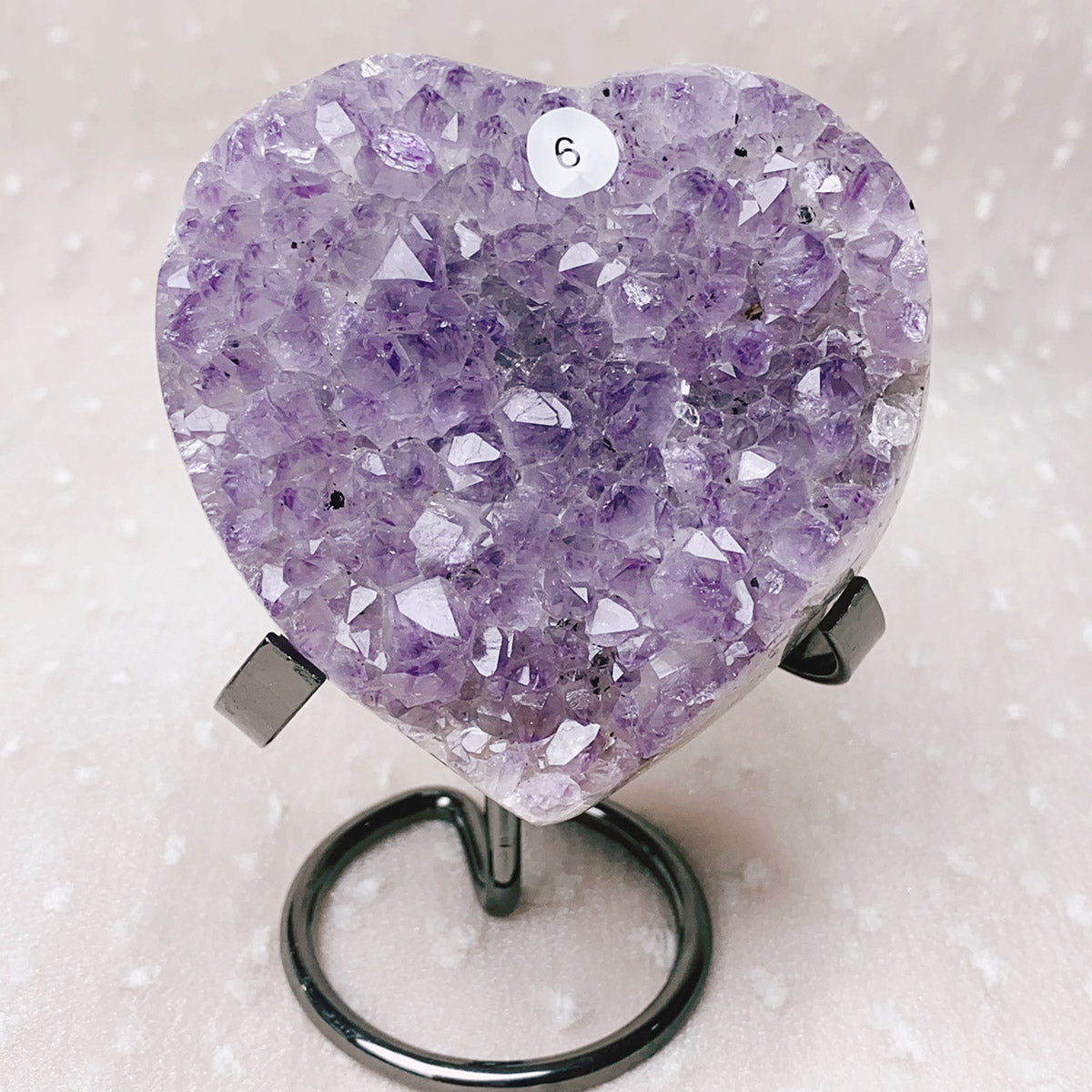 Natural Middle-Sized Amethyst Crystal Cluster Love Herart