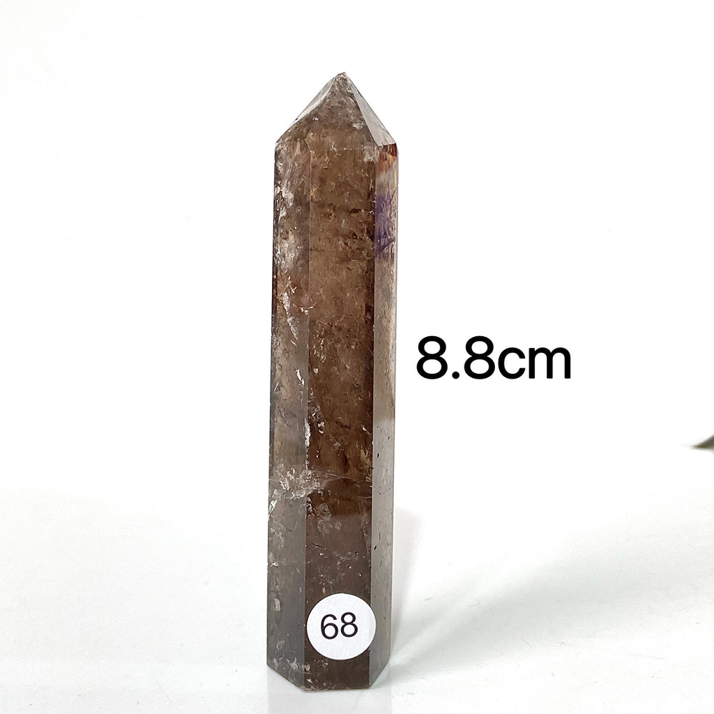 Natural Smokey Quartz Dark Color Crystal Tower