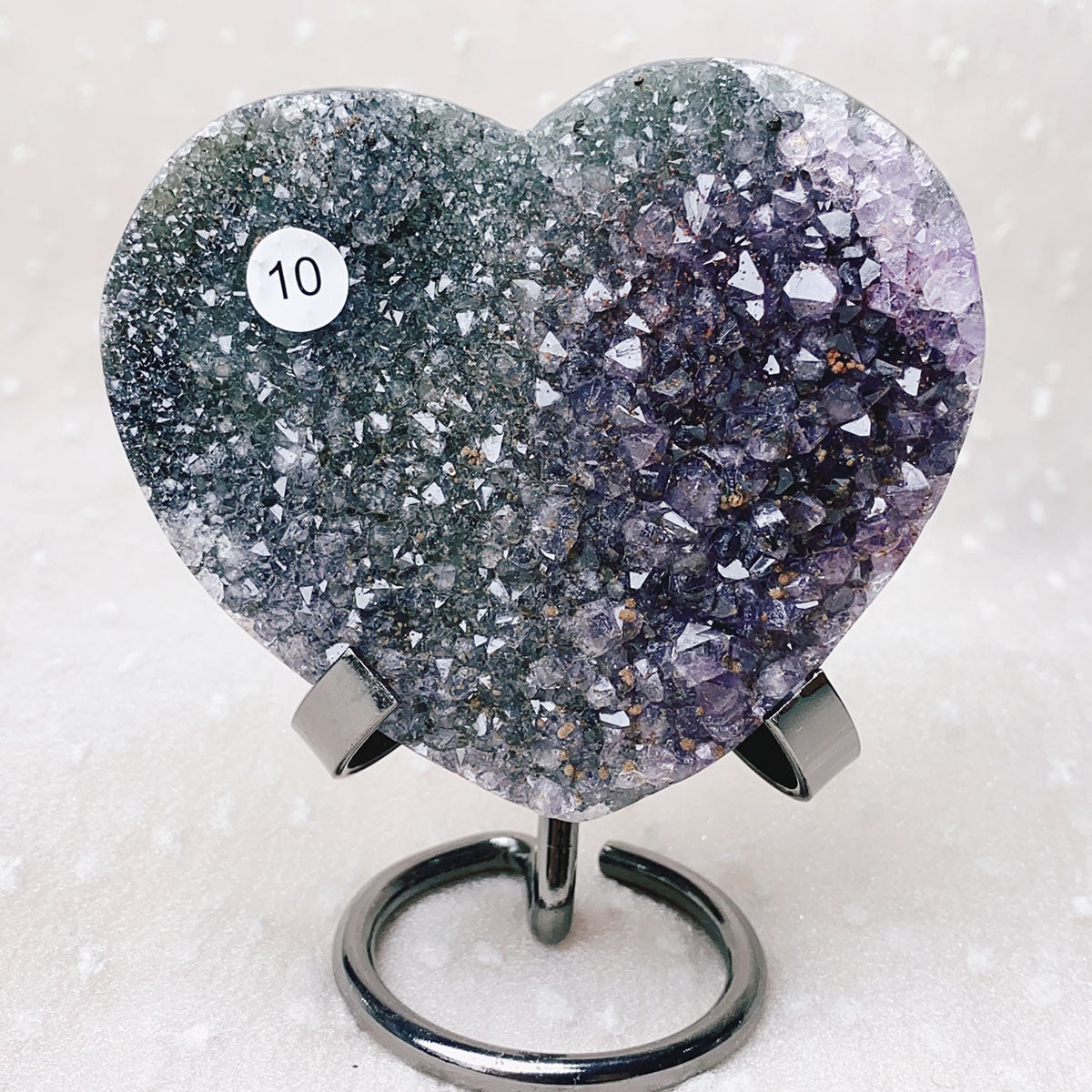 Natural Middle-Sized Amethyst Crystal Cluster Love Herart