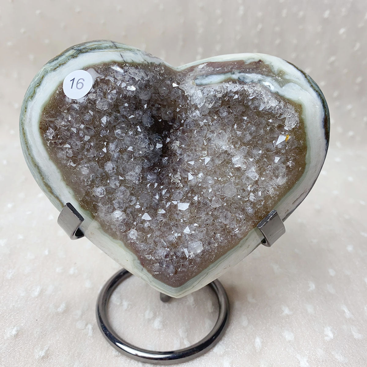 Natural Middle-Sized Amethyst Crystal Cluster Love Herart