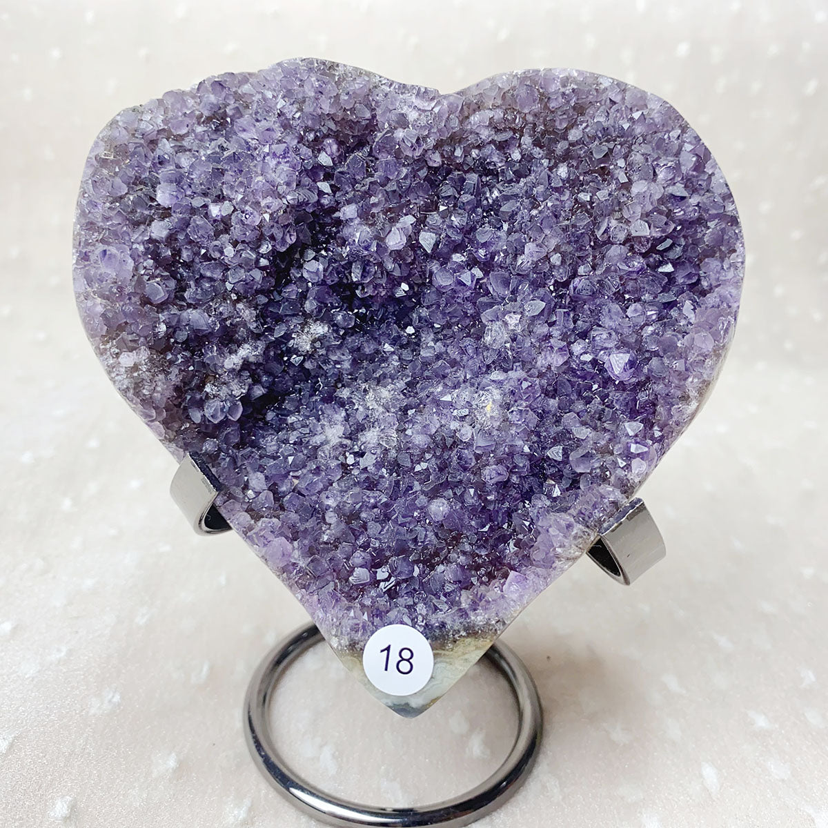 Natural Middle-Sized Amethyst Crystal Cluster Love Herart