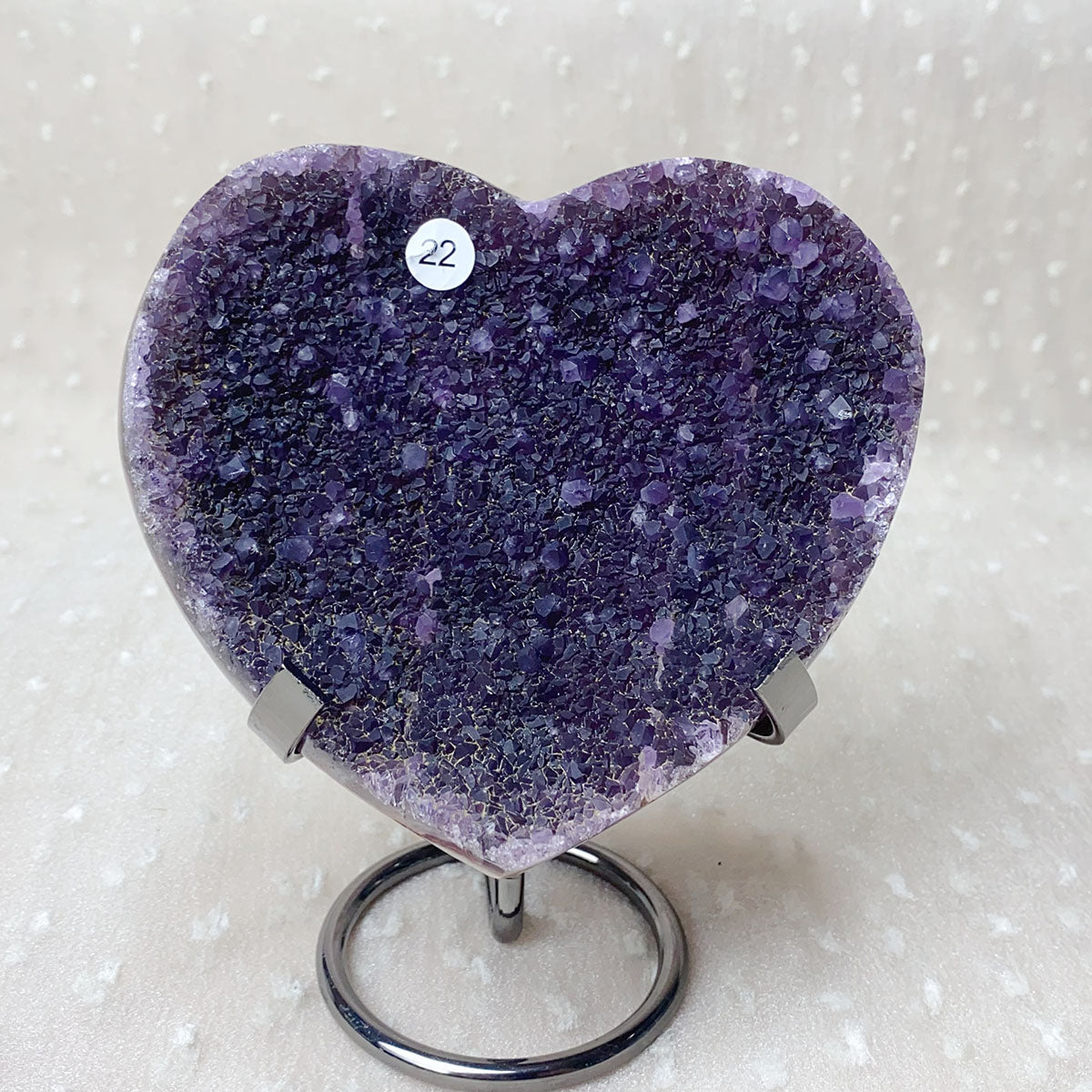 Natural Middle-Sized Amethyst Crystal Cluster Love Herart