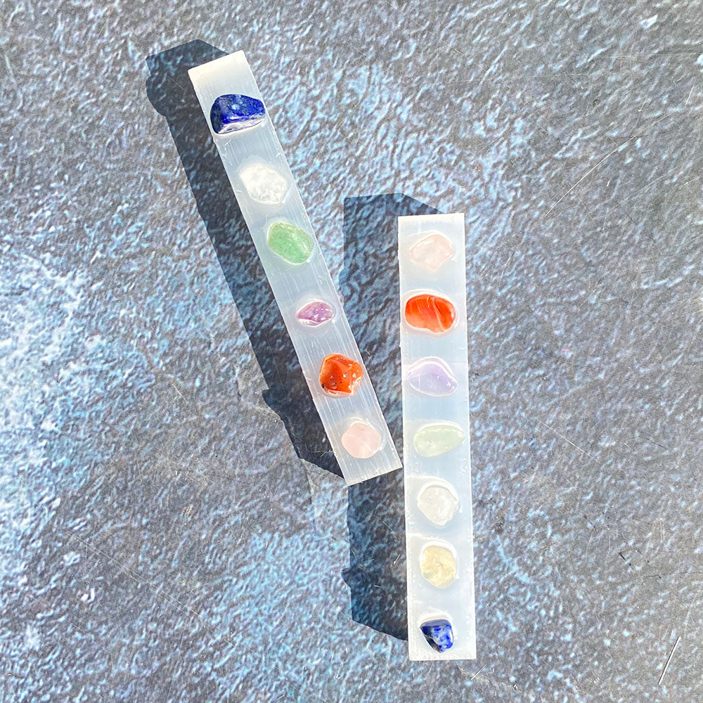 Crystal Seven Chakra Selenite Sticks