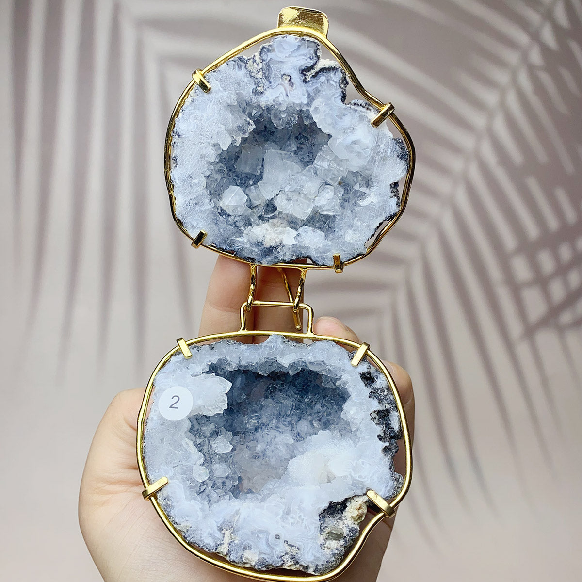 Natural Druzy Agate Crystal Jewelry Box