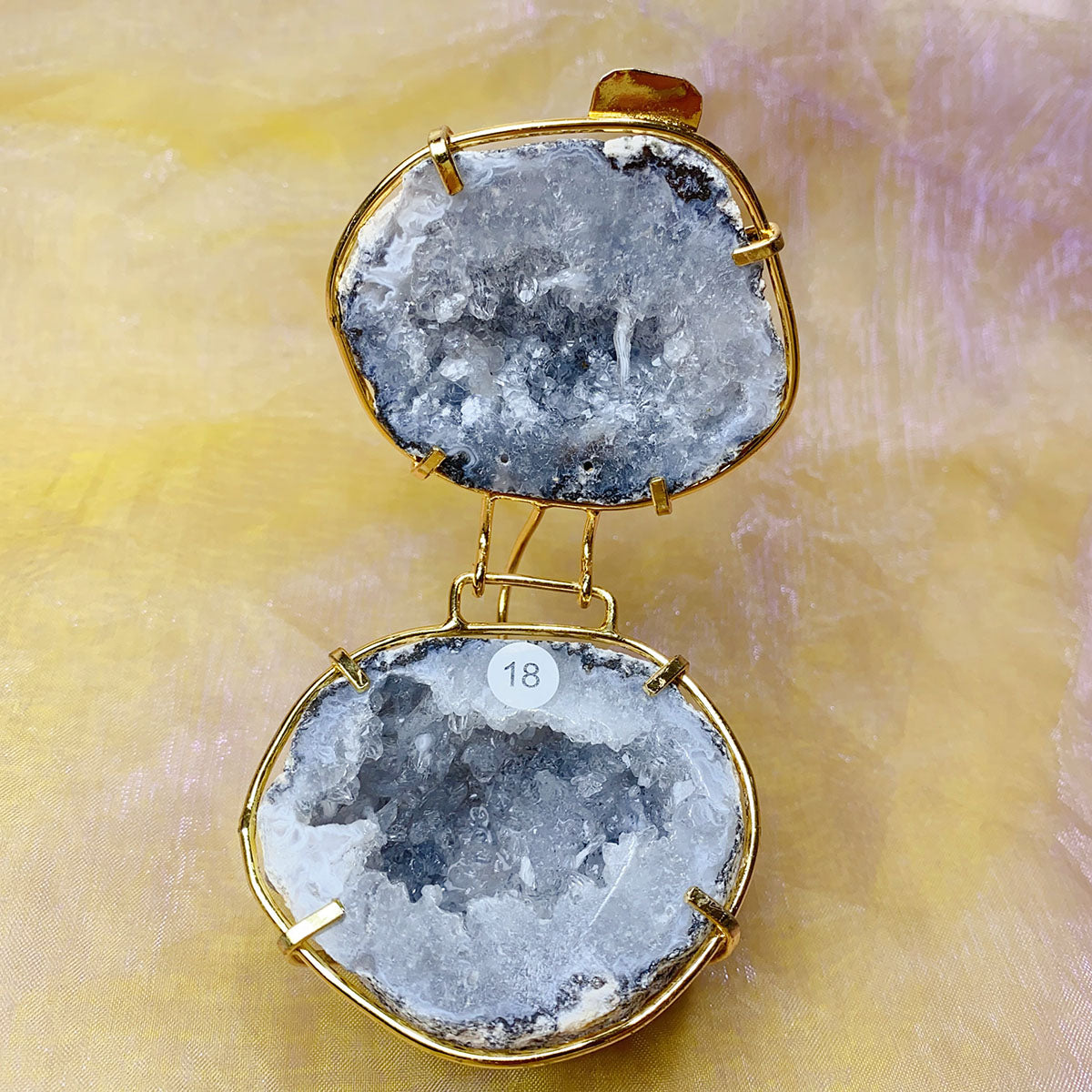 Natural Druzy Agate Crystal Jewelry Box