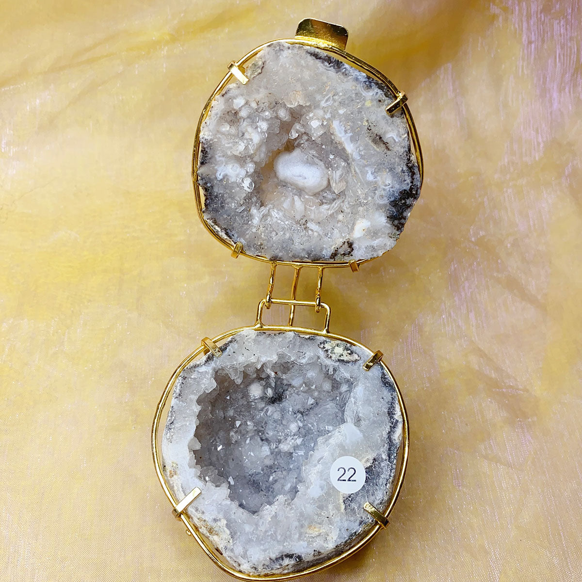 Natural Druzy Agate Crystal Jewelry Box