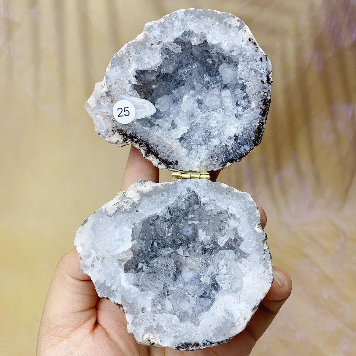 Natural Druzy Agate Crystal Jewelry Box