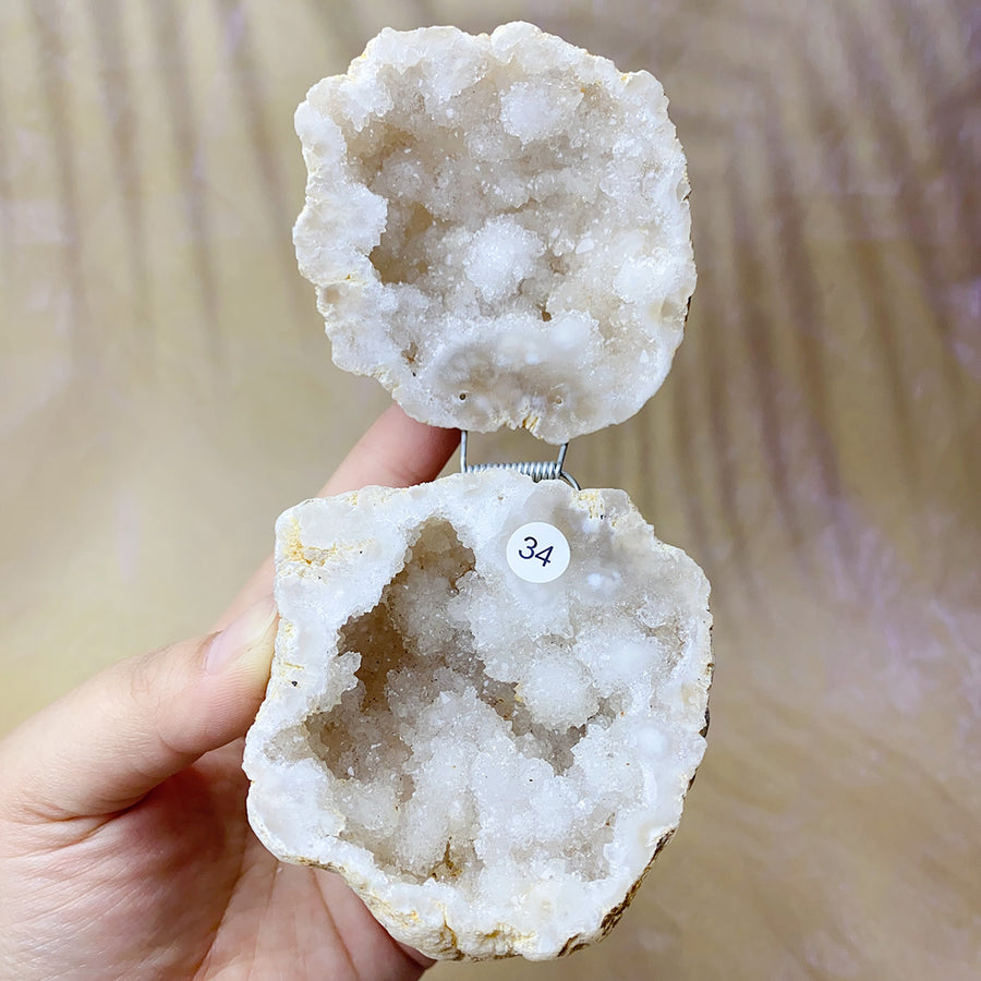 Natural  Druzy Agate Crystal  Jewelry Box