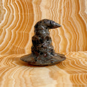 Obsidain & Yooperlite & Labradorite Witch Hat Carvings