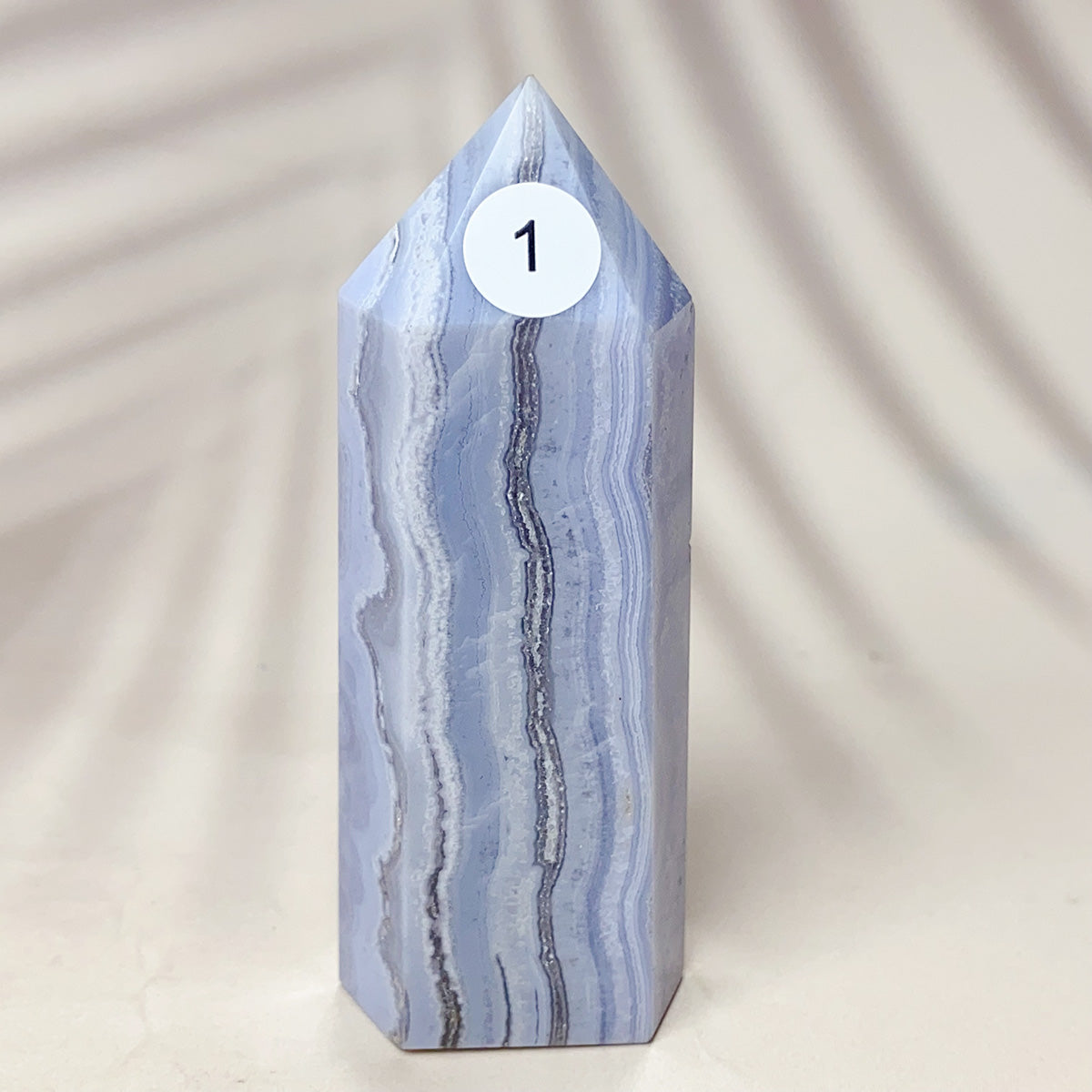 Blue Lace Agate Crystal Tower Point