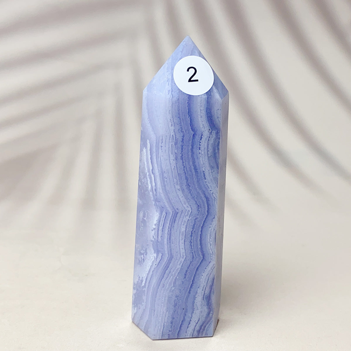Blue Lace Agate Crystal Tower Point