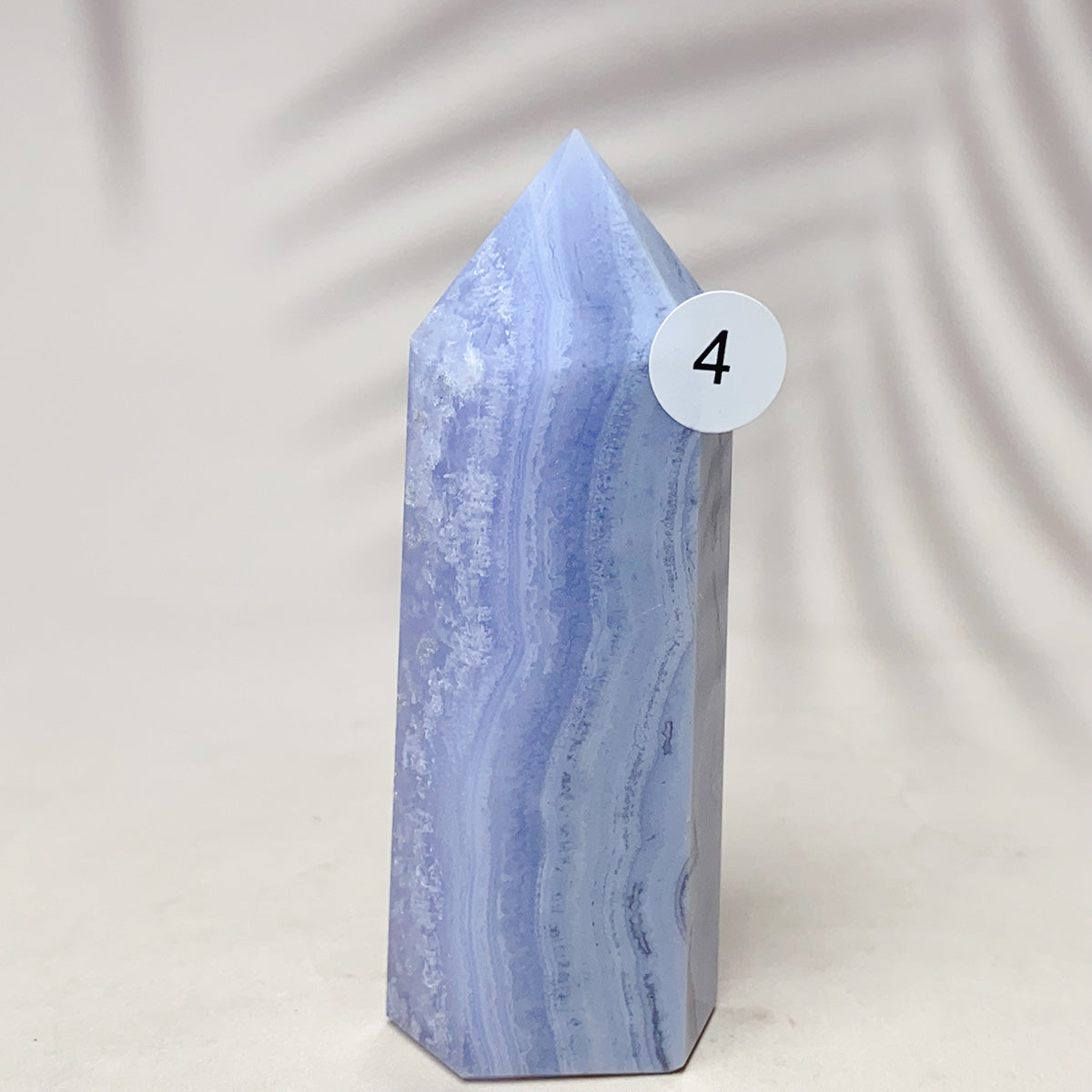 Blue Lace Agate Crystal Tower Point