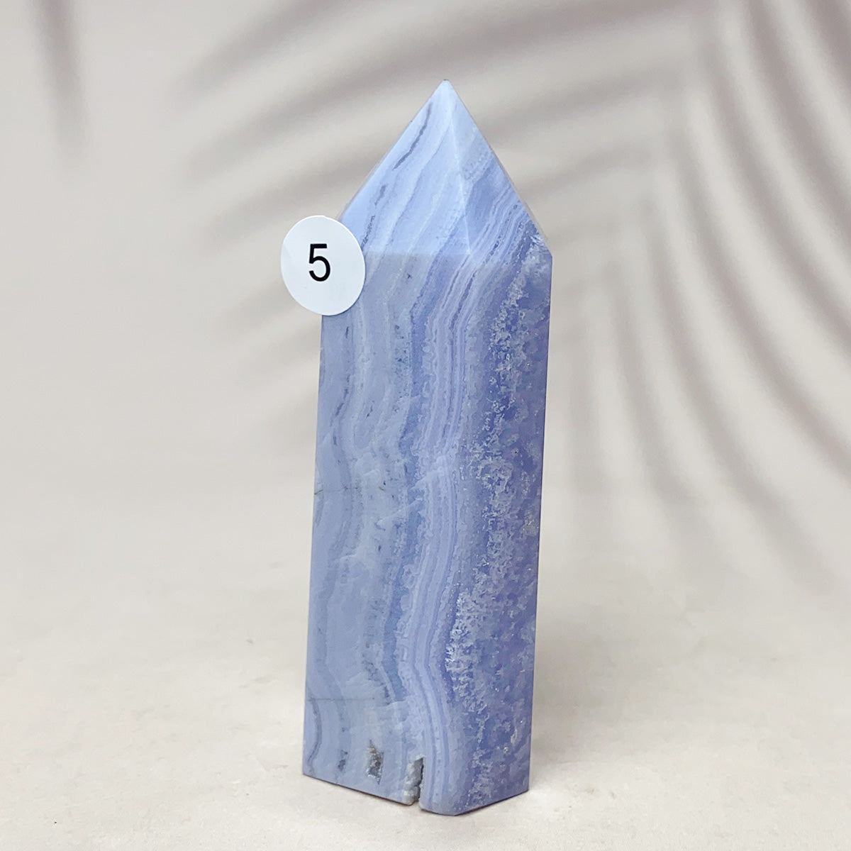 Blue Lace Agate Crystal Tower Point