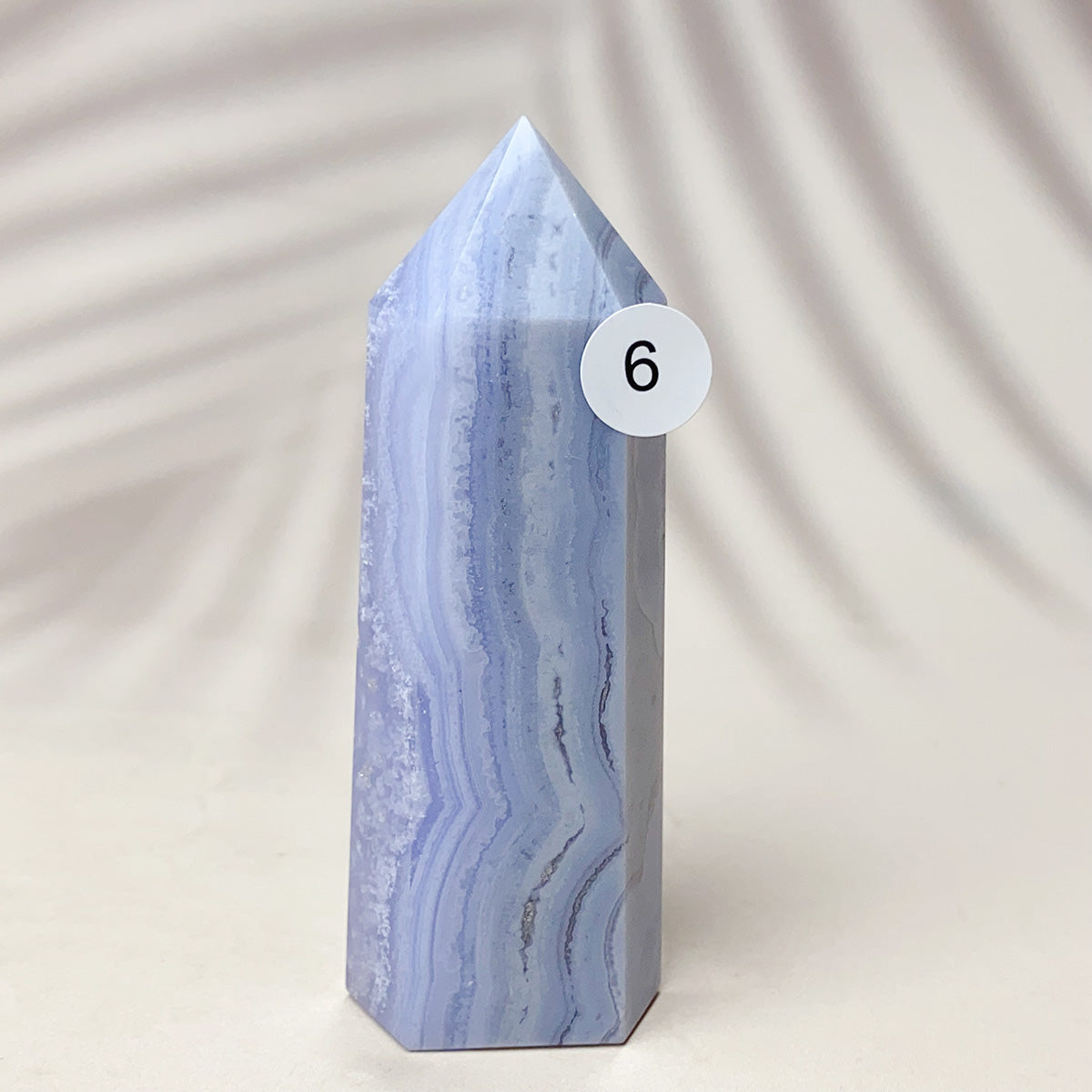 Blue Lace Agate Crystal Tower Point