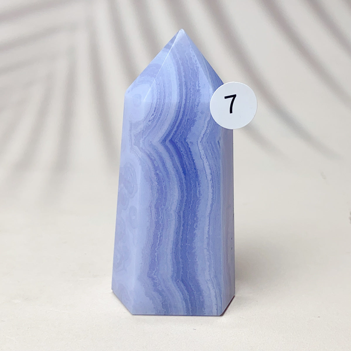 Blue Lace Agate Crystal Tower Point