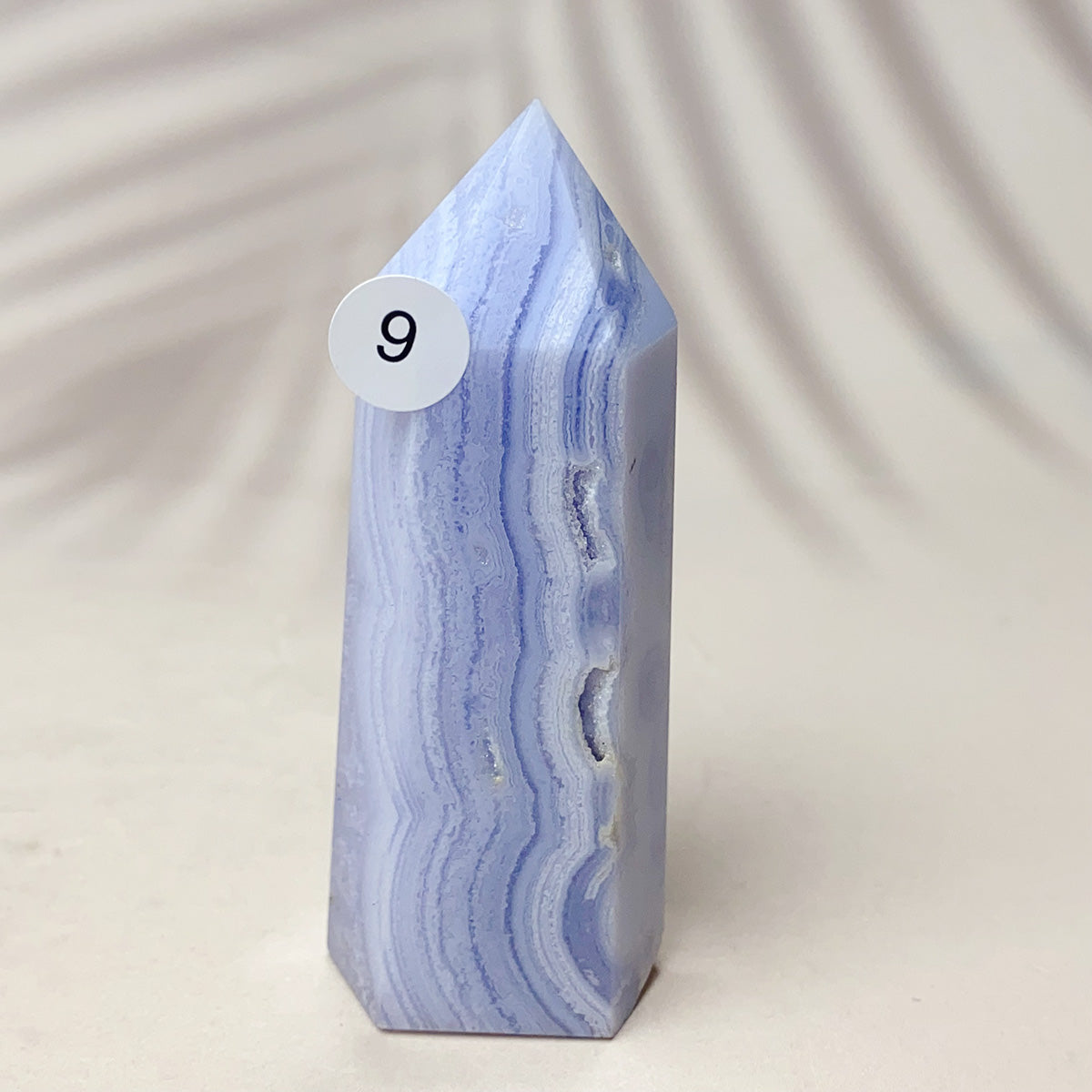 Blue Lace Agate Crystal Tower Point