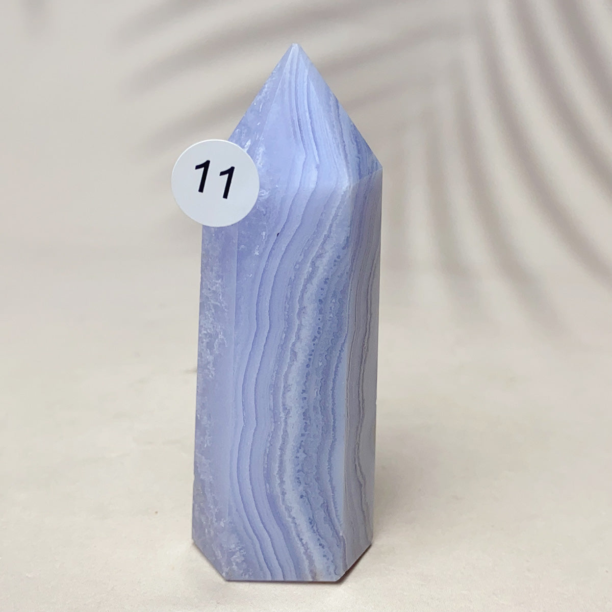 Blue Lace Agate Crystal Tower Point