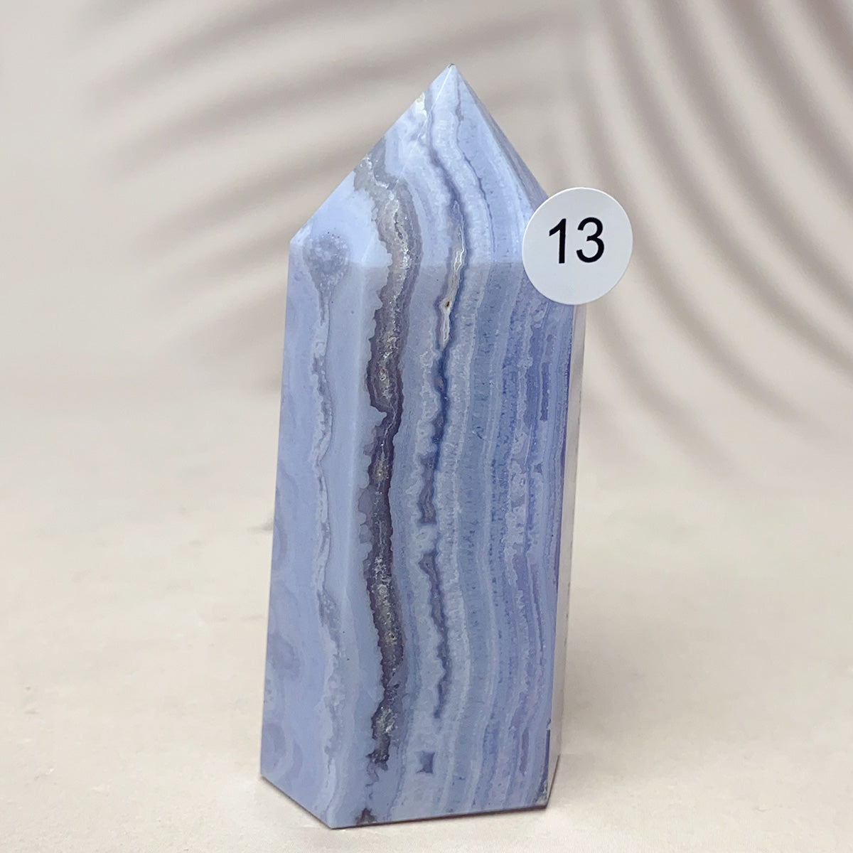Blue Lace Agate Crystal Tower Point