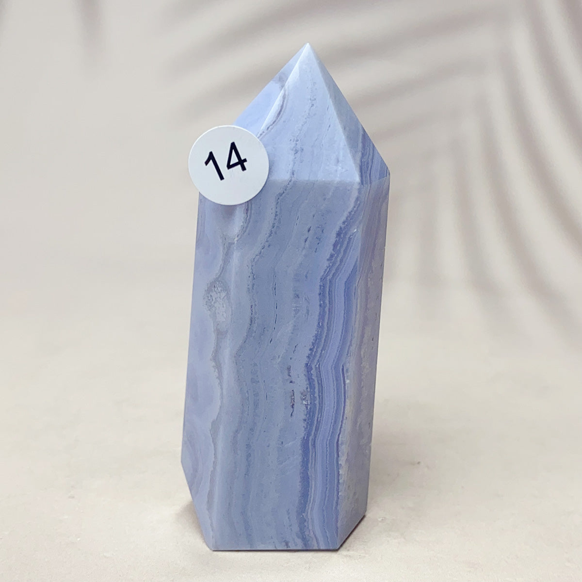 Blue Lace Agate Crystal Tower Point
