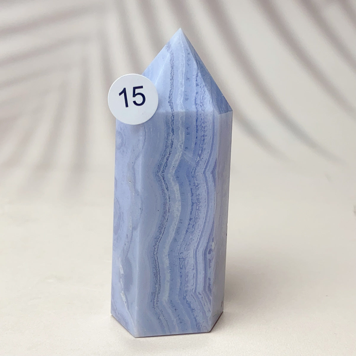 Blue Lace Agate Crystal Tower Point