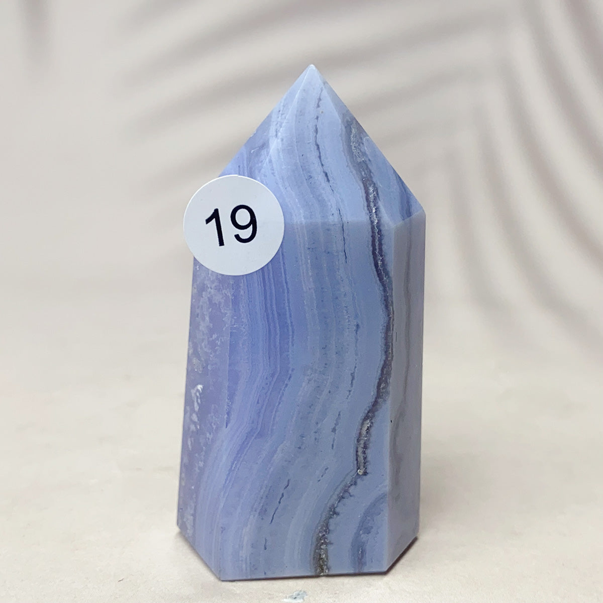 Blue Lace Agate Crystal Tower Point