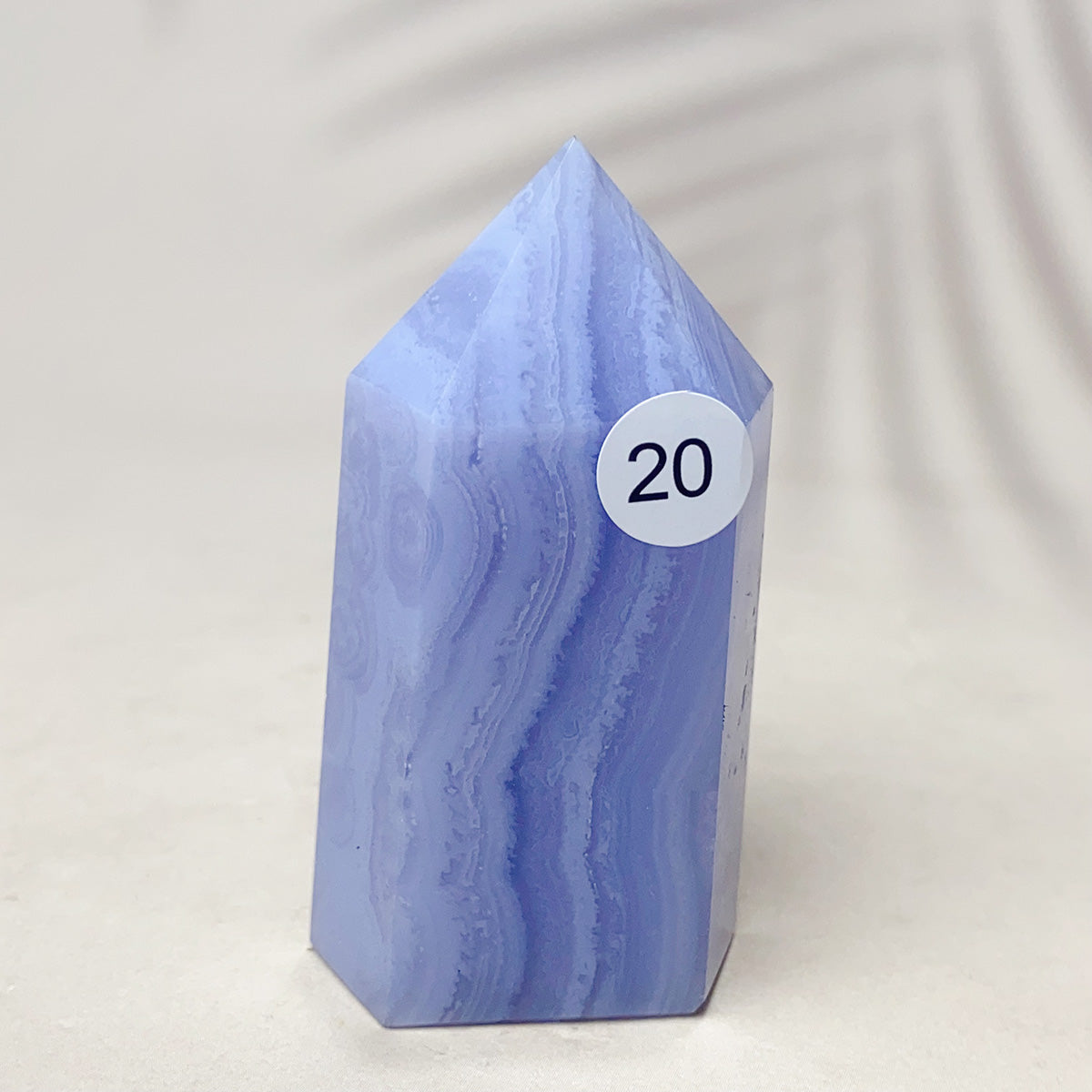Blue Lace Agate Crystal Tower Point