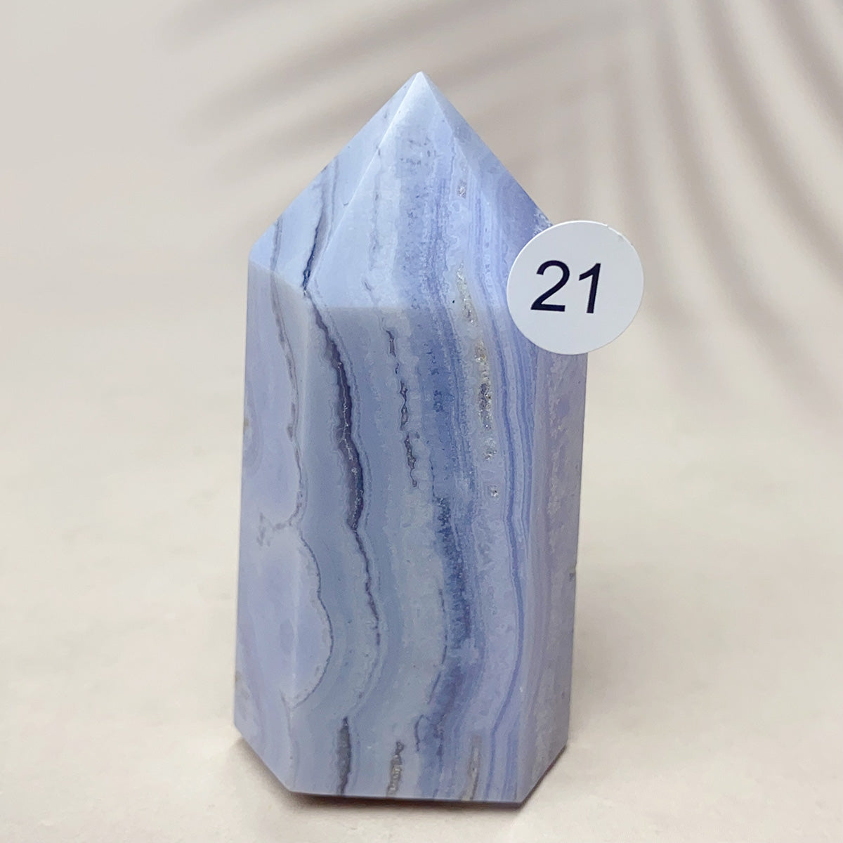 Blue Lace Agate Crystal Tower Point