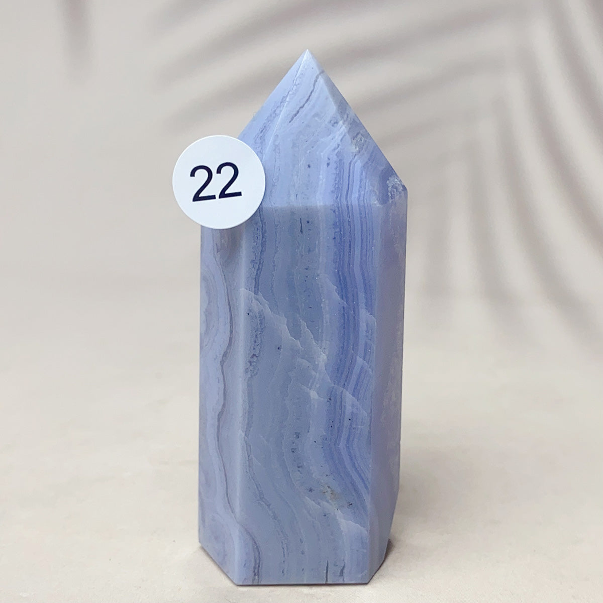 Blue Lace Agate Crystal Tower Point