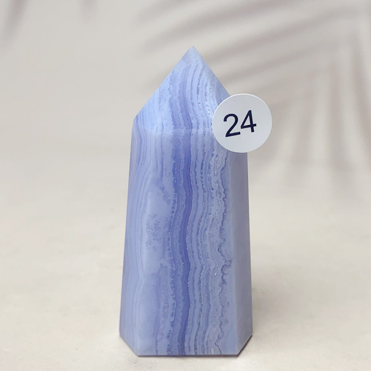Blue Lace Agate Crystal Tower Point