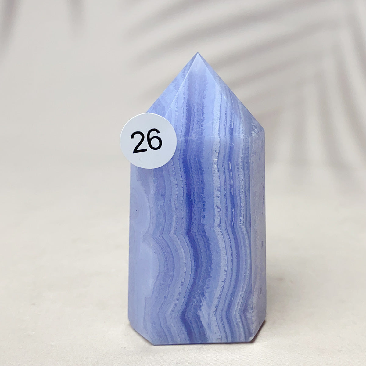Blue Lace Agate Crystal Tower Point