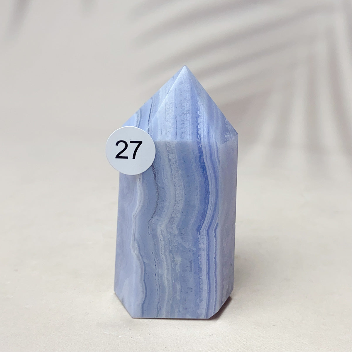 Blue Lace Agate Crystal Tower Point