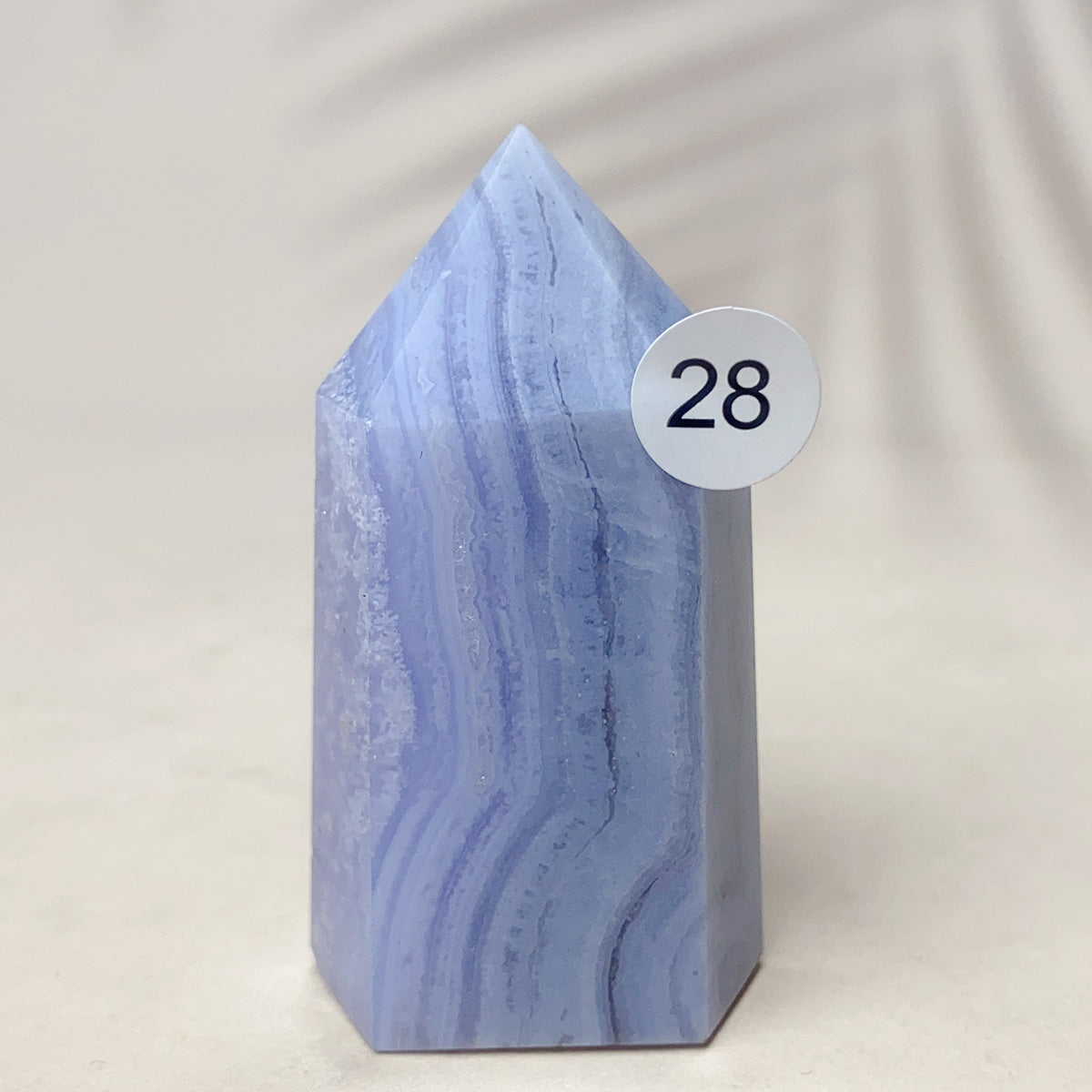 Blue Lace Agate Crystal Tower Point