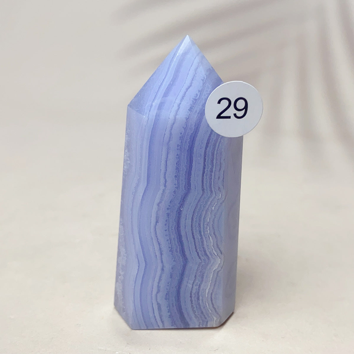 Blue Lace Agate Crystal Tower Point