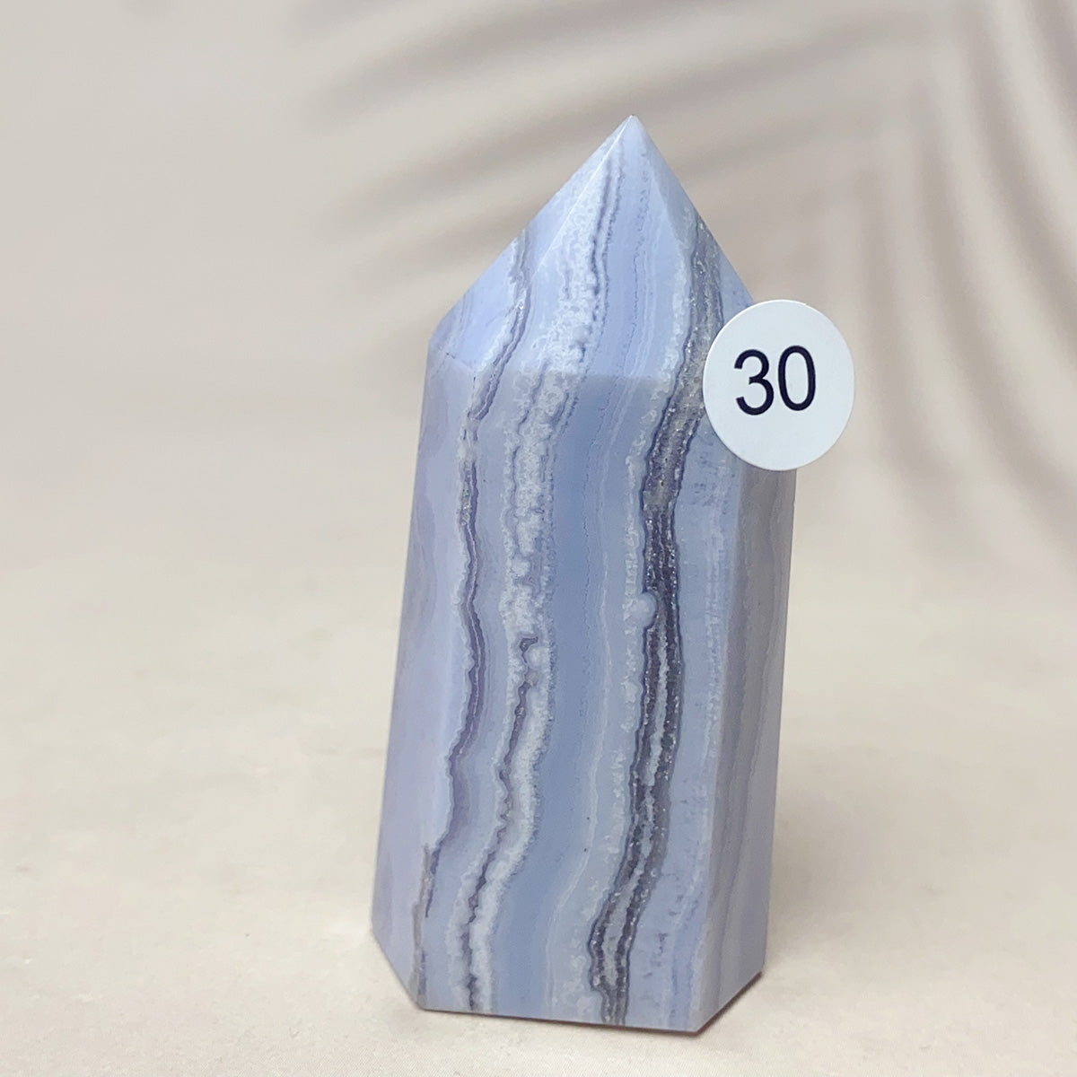 Blue Lace Agate Crystal Tower Point