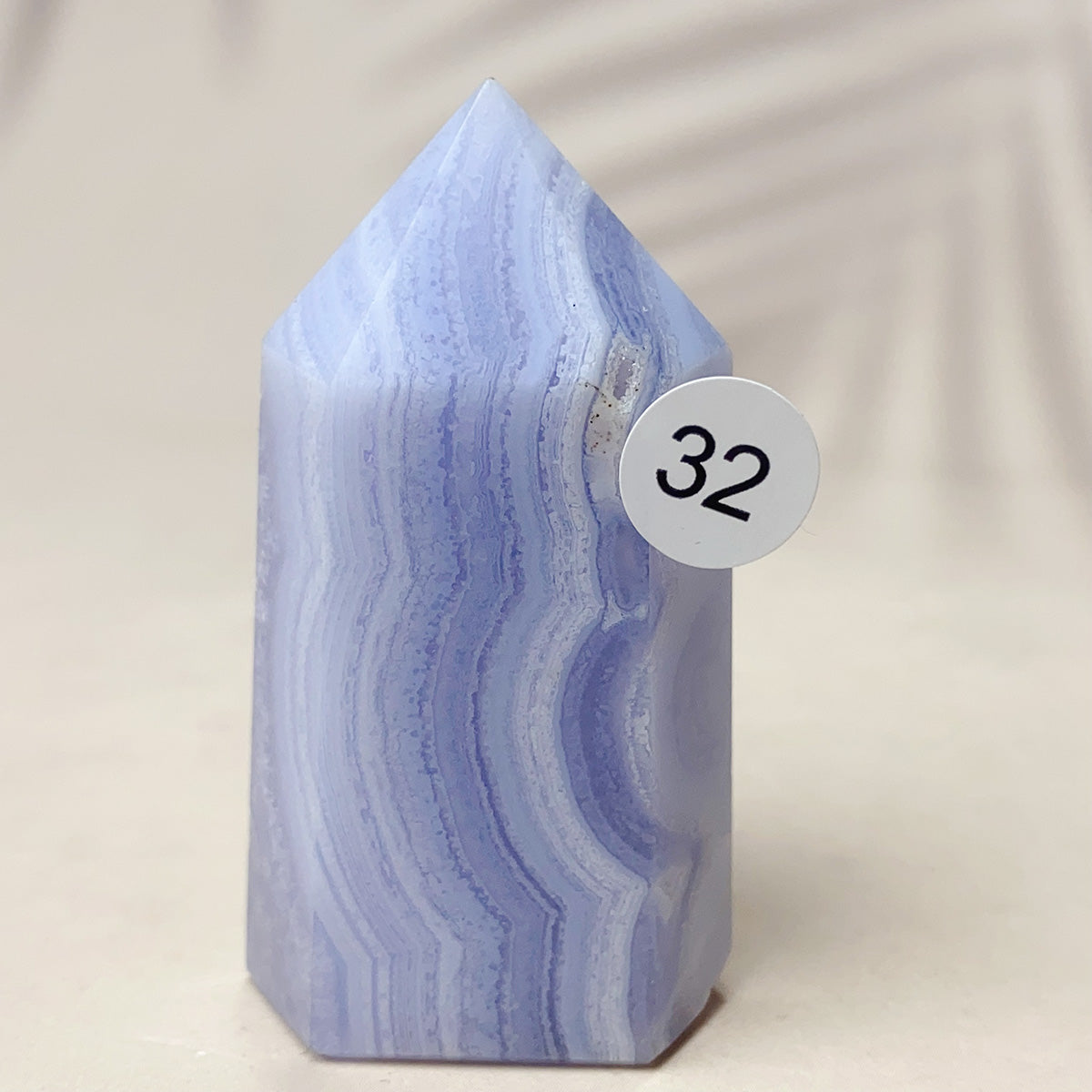 Blue Lace Agate Crystal Tower Point