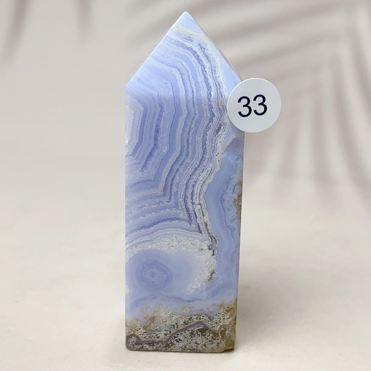 Blue Lace Agate Crystal Tower Point