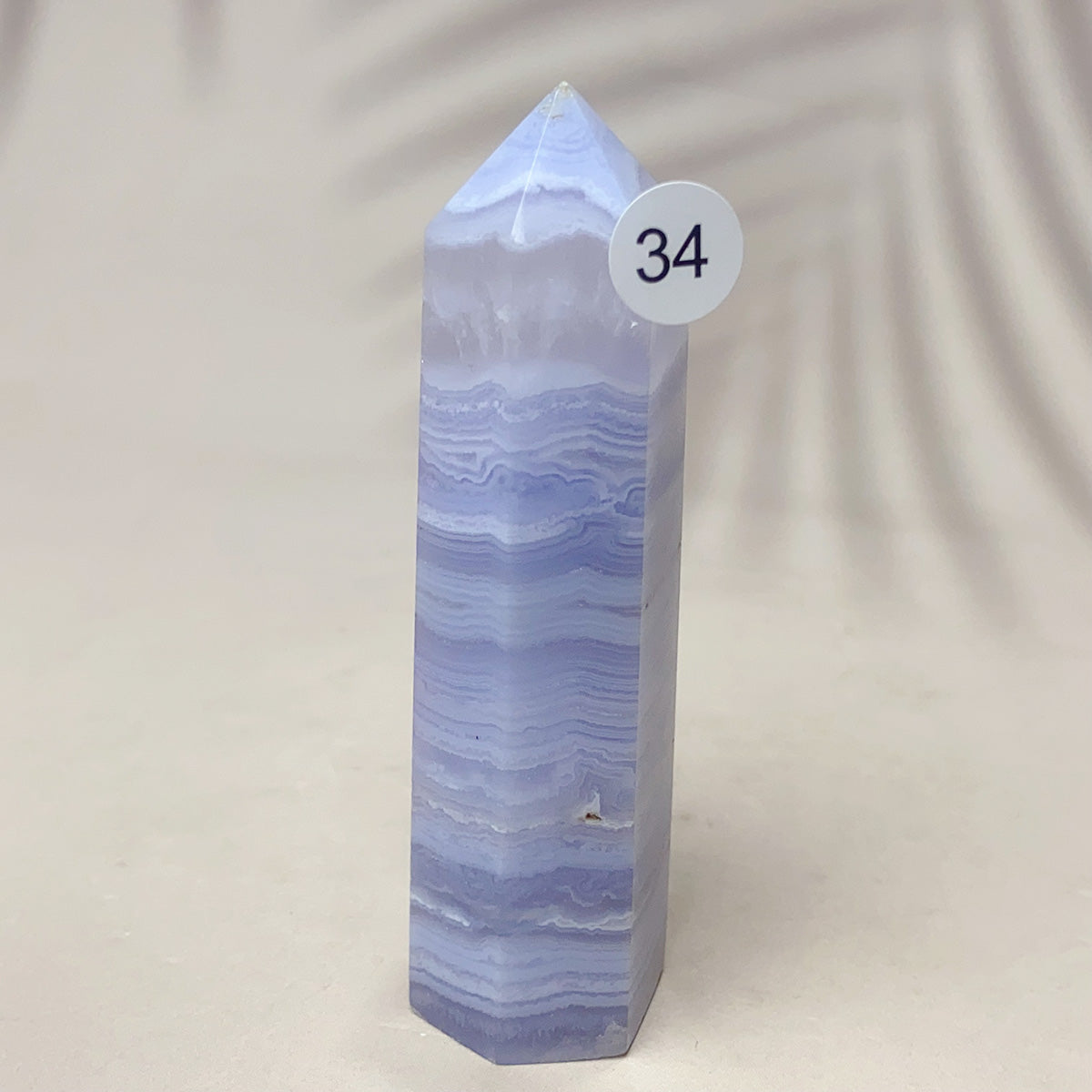 Blue Lace Agate Crystal Tower Point